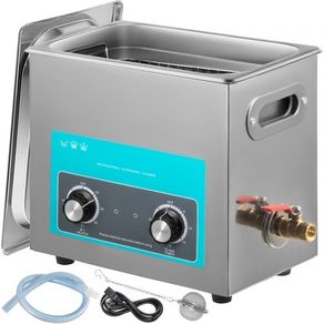 6.5L Ultrasonic Cleaner Jewelry Cleaner with Heater Timer for Jewelry Cleaning Knob Control