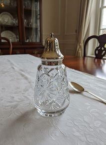 Sterling Silver and Cut Glass Sugar Sifter(1940)