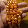 Vintage Unique Moulded Lumpy Coral and Beads Necklace Image 3