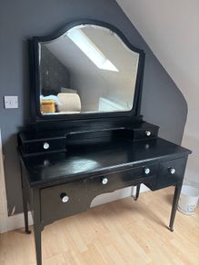 Antique black dressing table