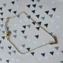 925 sterling silver bracelet with yellow gold plating and V shaped pendant. Image 3