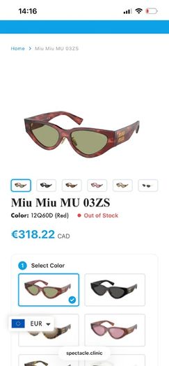 Miu Miu Sunglasses Mint condition