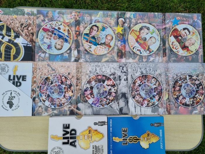 Official DVD releases of two historic charity concerts: Live 8  (2005) and Live Aid (1985)