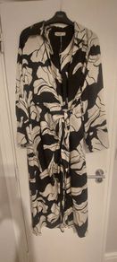 mono print midi dress size 16
