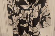 mono print midi dress size 16
