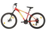 Mountain Bike 21 Speed 27.5 inch Wheel 38 cm Red