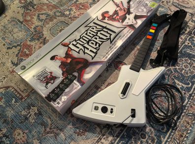 Guitar Hero II Xbox 360 X-Plorer Guitar Controller - Boxed and Strap / Stickers