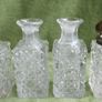 Antique Cruet Set Five Piece Silver Plate & Cut Glass w. Caddy c.1890s Victorian Tableware Image 9