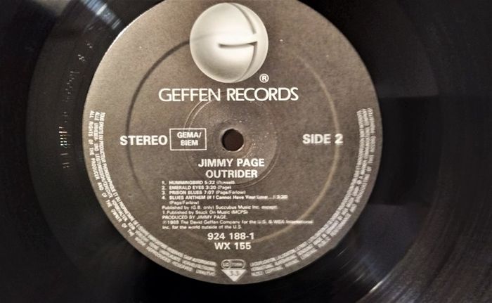 Jimmy Page(Led Zepp) ''Outrider''Lp.German Press.Excell.condition.