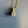 Diamond pendant & 9ct chain Image 2