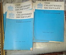 Lot of Chartered Secretary journal published by The Chartered Institute of Secretaries. The publication covers professional development, corporate governance, and updates on company secretarial practices