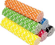Paper Straws 120pcs Biodegradable Recyclable Drinking Straws for Party Birthday Wedding