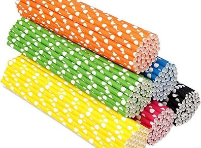 Paper Straws 120pcs Biodegradable Recyclable Drinking Straws for Party Birthday Wedding