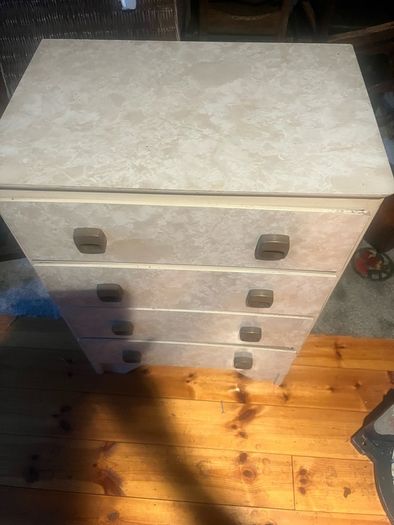 Formica chest of drawers