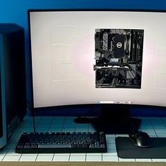Lenovo Gaming PC and LG 32 Curved Monitor