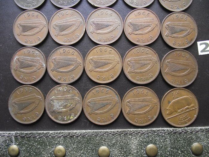 20 Irish half pennies (1953-1967)
