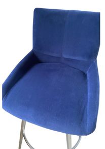 Royal Blue Velvet Kitchen Bar Stool Chair