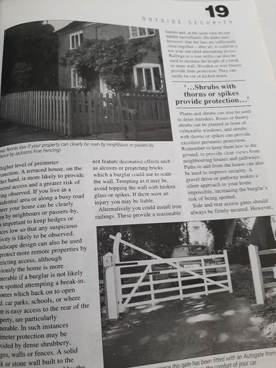 Home security manual Haynes vintage