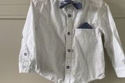 Mini club long sleeve shirt with dickie bow 9-12