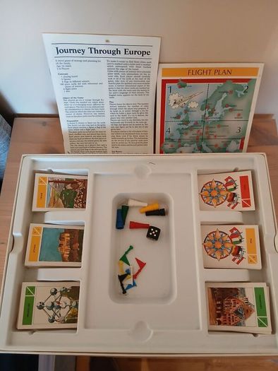 Vintage journey through europe board game