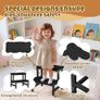 Kids Step Stool for Bathroom  Wodden Two Step Stools 300 lbs Capacity with Safety Non-Slip Pads - Cute Toddler Step Stool for Toilet Bathroom Sink (Black) Image 6