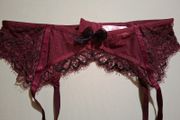 Hunkemoller burgundy suspender belt