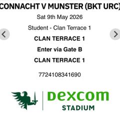 Connacht VS Munster tickets