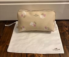 Authentic Coach Floral Cosmetic Pouch / Makeup Bag (With Dustbag & Care Card)