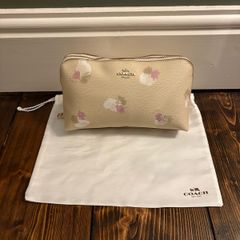 Authentic Coach Floral Cosmetic Pouch / Makeup Bag (With Dustbag & Care Card)
