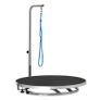 Pet Grooming Table Rotatable Dog Drying Table with Adjustable Arm Non-Slip Tabletop Locking System Aluminium Alloy Edge Stainless Steel Frame Safety Leash 65 Black Image 5