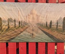 Taj Mahal Canvas Picture X Large Size Vintage