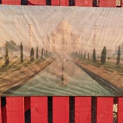 Taj Mahal Canvas Picture X Large Size Vintage