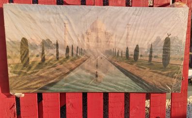 Taj Mahal Canvas Picture X Large Size Vintage