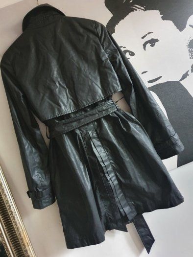 All Saints Belted Collar Double-breasted Trench Coat