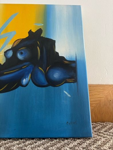 Oil Painting on Canvas of Nude Headless Figures