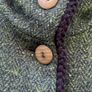 Avoca - Womens Lambswool Button Up Jacket - Green Tweed - Sz 1 Image 5