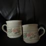 Peach and Sage Green 'Geranium' 2 Cups Image 3