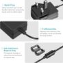 Security Camera Power Supply, 12V 2A Power Supply for 12Vdc CCTV Camera Home Security Camera DVR/NVR/HVR (Analog AHD IP) Surveillance System Monitoring Camera with 4 Split Power Cable Image 7