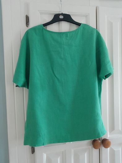 Caroline Donnelly Emerald Linen Top New