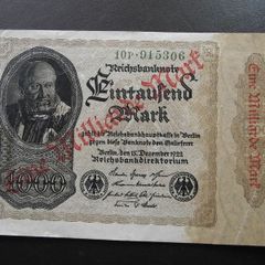 Germany. Reichsbanknote. 1 Milliarde Overprinted On 1000 Mark Nd (sept. 1923) Super Condition!