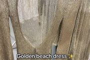 H&amp;M Gold Metallic Cover Up - M