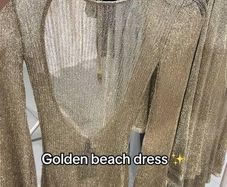 H&M Gold Metallic Cover Up - M