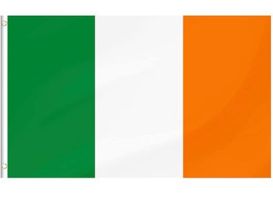Ireland Flag, Irish Flag Polyester with Brass Grommets, 3x5 Foot 90 X 150cm (FREE POSTAGE)