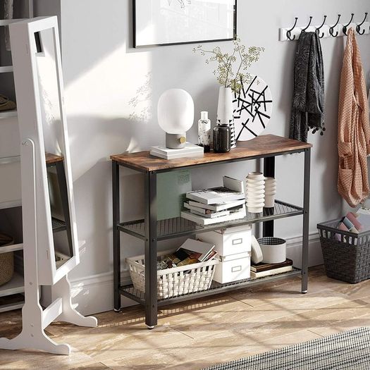 Hallway Table with 2 Mesh Shelves - Free Delivery Nationwide