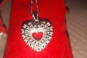 Sterling Silver Fancy Heart Pendant
