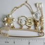Vintage Luxury Camellia Flower Tassel Brooch with Rhinestones & Faux Pearls Image 7