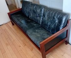 mid century solid teak dyrlund 7820 sofa