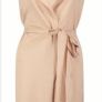 Sleeveless Jacket with Tie Belt Image 2