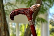 Unique Handmade Walking Stick, Raven with Celtic Knot Handle, Never Used