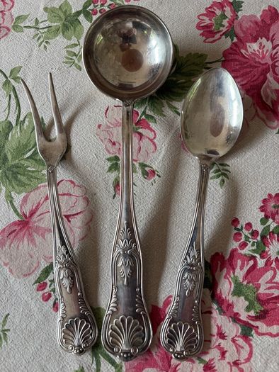 Vintage Italian Silver Plate Serving Utensils